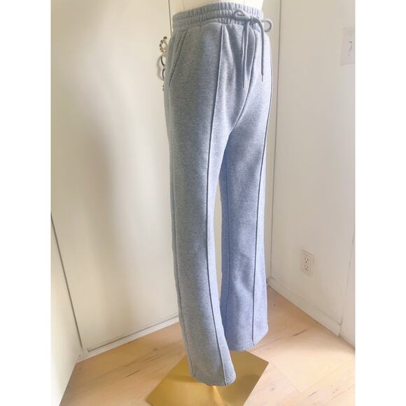 Womens Sweatpants Size Small Grey High Waist Flared fit pockets - Picture 3 of 8